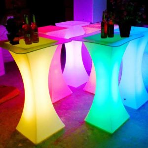 Outils de barre rechargeables Table de cocktail lumineuse à LED étanche table de bar à led incandescente illuminée table basse bar disco fournitures de fête CPA5746