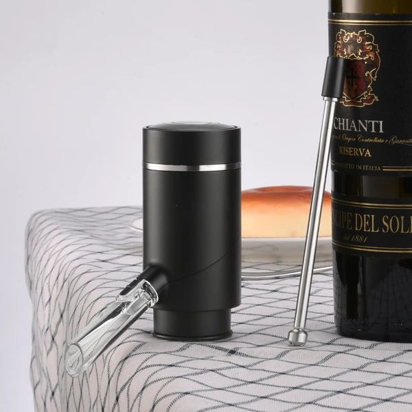 Pompe à vide électrique rechargeable Aérateur de vin et distributeur de vigne automatique à vide automatique DÉCANTEUR ÉLECTRONIQUE 231222