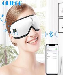Masseur de thérapie oculaire rechargeable Electric Bluetooth Music Eye Massage Spa pliable Pression d'air Chauffage de la pression des yeux Soulagement CX3655509