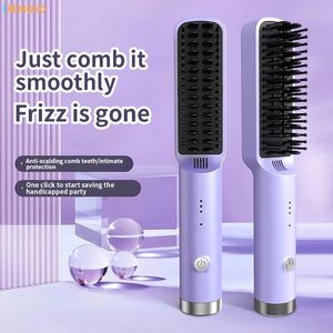 Oplaadbaar haargrensborstel Portable Comb Roeving Fashionable Negatief Ion Draadloze zorg 240423