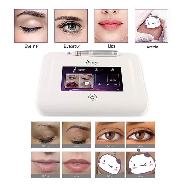 Máquina de tatuaje de maquillaje permanente digital Artmex V11 touch set Eye Brow Lip Rotary PMU MTS System Derma pen CE