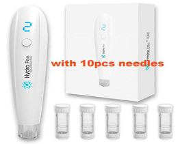 Oplaadbare hydraat H2 met 10 stks naald selfinking postzegelpen huid serum serum dermapen elektrische drpen ultima microneedle hydra pen9907580