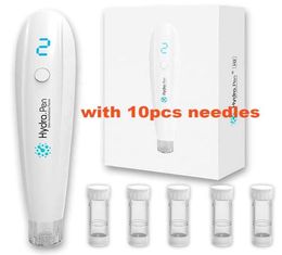 Hydrapen rechargeable H2 avec 10pcs aiguille de tampon autochutant Skin Sket Dermapen Electric Drpen Ultima Miconeedle Hydra PEN6316225