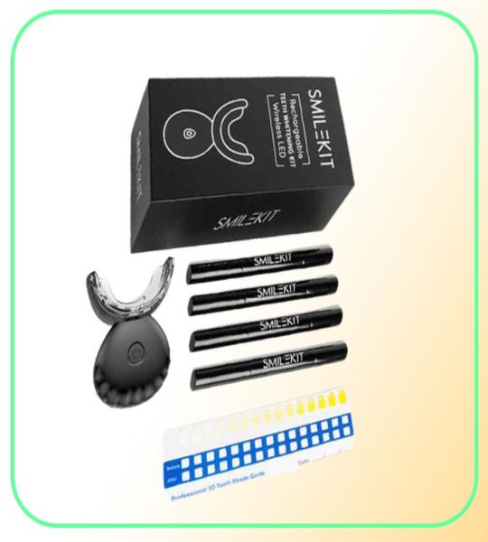 Kit de blanqueamiento dental recargable con LED inalámbrico0124091118