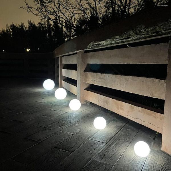 Rechargeable LED boule lumière couleur changeante Globe lampe extérieur jardin RGBW orbe pour barre cour Patio voie nuit