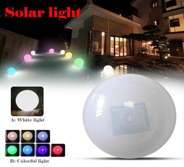 Bola LED de LED recargable Noche de luz solar Luz solar global al aire libre impermeable colorido RGB flotante ben ban lámpara de mesa2457474