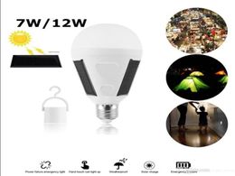 Bulbos LED recargables E27 Lámpara solar 7W 12W 85V265V Bombilla de emergencia de emergencia de emergencia Pesca de pesca Camping Light7258474