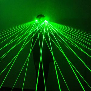 Lunettes laser à LED rechargeables Green Light Dancing Stage Show DJ Club Party Performance Laserman Show Lunettes LED Vêtements Laser