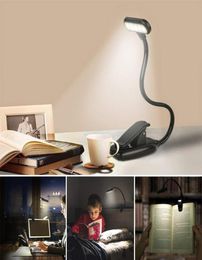 Lampe LED Rechargeable USB pour livre, lampe de lecture Flexible, variateur à Clip, lampe de Table et de bureau, Portable, 4432889