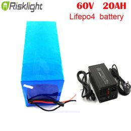 Batterie lithium-ion rechargeable LiFePO4 60V 20ah pour moto avec chargeur 5A
