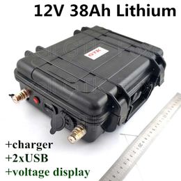 Oplaadbare lithiumbatterij 12V 38AH 40AH Li ion met BMS voor Lamp Elektrische Scooter Energie Opslag Zonnestelsel UPS