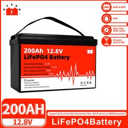 Cellule rechargeable au lithium fer phosphate 12V 24V 100AH 200AH LiFePO4 batterie intégrée dans les Cycles BMS4000 pour les chariots de golf RV EV