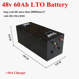 Oplaadbare LTO 48 V 60AH Lithium titanate batterij 2.4 v LTO batterij voor zonnestelsel scooter RV Driewieler + 10A Charger