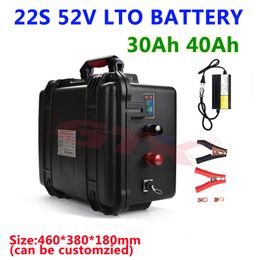 Batterie Rechargeable LTO 52V 52.8V 40AH Lithium titanate batterie 2.4v pour chariot élévateur AGV système solaire e camion + chargeur 5A