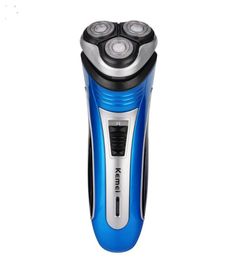 Maquinilla de afeitar eléctrica recargable Men039s, máquinas de afeitar de 220V para hombres, Rasoir electrique homme 3D Triple flotante Blade2918998