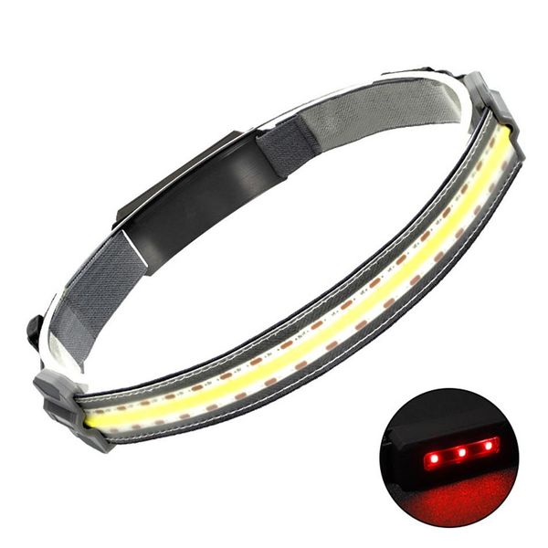 Recargable Mini 10 COB blanco cálido lámpara de cabeza tira de faro LED Camping faro rojo luz trasera para pesca 251w