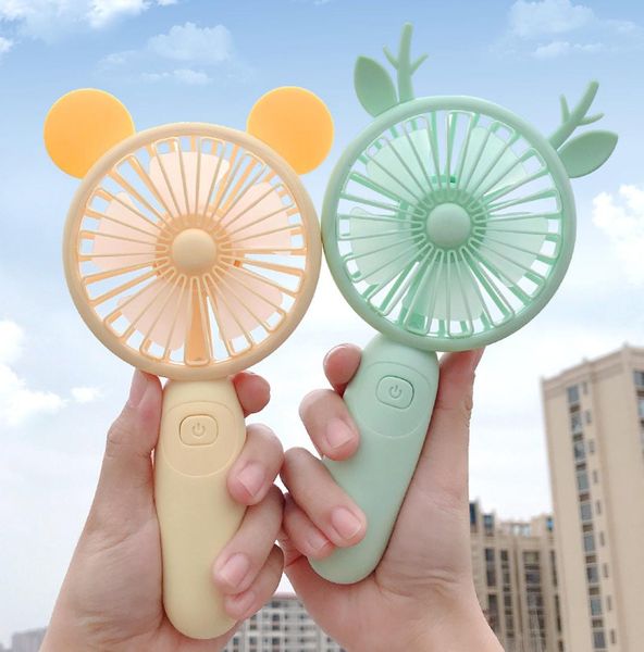 Recargable Mini Fan Hand Hold Party Favor de 1200 mAh USB Oficina para el escritorio para el escritorio para el escritorio de la casa al aire libre Aplicada eléctrica de viajes portátiles3716574