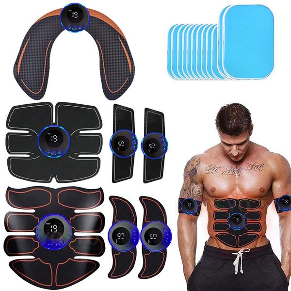 Muscle rechargeable Muscle Electric Whole Massage Training Training Aide Multi Combination Patch et Gel de remplacement Set 240426