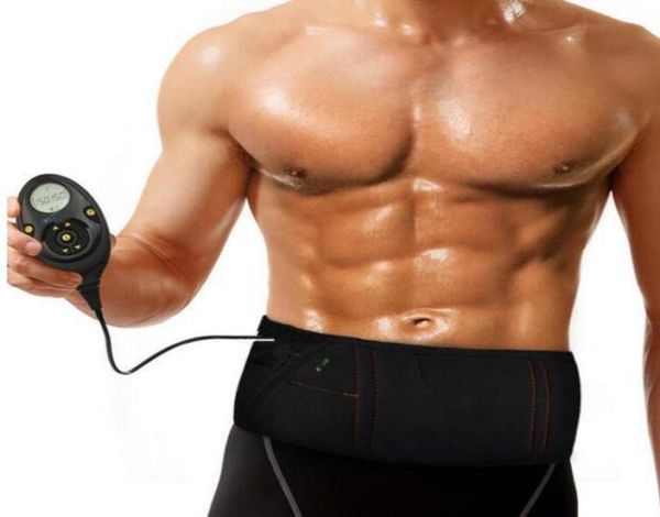 Estimulador muscular recargable Cinturón de masaje delgado 150 Niveles de intensidad ABS Abdominal Muscle Tóner Slimmming Flex Belt1883247