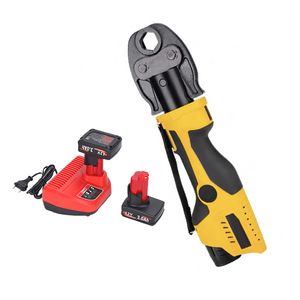Rechargeable Portable Hydraulic Tong Electric Pipe Wrench Stainless Steel Clamping Tool Electro-Hydraulic Pliers With Two Battery