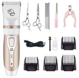 Hair professionnel rechargeable Clipper Pet Cat chien chien Clipper Grooming Shaver Set Pet Tool 240O3438592