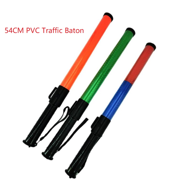 Rechargeable PVC Traffic Light Baton Road Safety LED Flashing Warning Lights With Hook