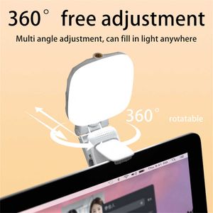 Oplaadbaar selfie-licht Clip-on LED-telefoonlamp voor telefoontablet LED-invullichten voor fotografie, make-up, zoom, videoconferentie