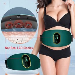 Oplaadbare sportmassager Portable Fitness Kneading Toner Electric Body Massage Machine voor Belly Taille Home 240425