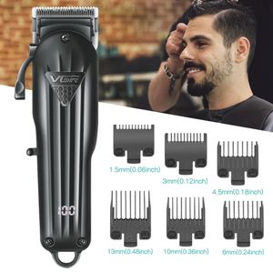 Rechargeable VGR Tondeuse à cheveux professionnelle Tondeuse à cheveux pour hommes Rasoir Machine de coupe de cheveux Accessoires de barbier Coupe Machine Barbe 240124