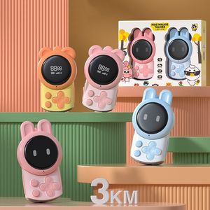 Talkies-walkies rechargeables pour enfants 22 canaux avec batterie au lithium Lampe de poche LCD rétroéclairée 3 KM longue portée pour l'anniversaire des filles