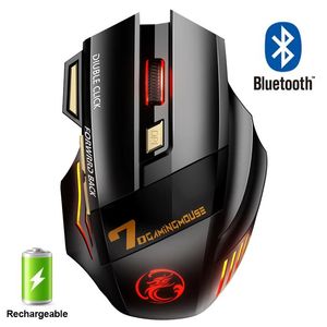 Oplaadbare draadloze muis Bluetooth Gamer Gaming Computer Ergonomic Muse met achtergrondverlichting RGB stille muizen voor laptop PC 240419