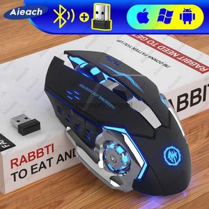 Souris sans fil rechargeable Ordinateur de jeu Souris Bluetooth silencieuse USB Mécanique E-Sports Rétroéclairage PC Gamer Souris pour ordinateur HKD230825