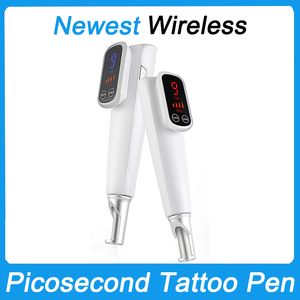 Stylo laser picoseconde sans fil rechargeable amélioré dispositif de thérapie par la lumière bleue et rouge Anti-acné Machine de retrait de tatouage cicatrice taupe élimination des taches de rousseur dissolvant de taches sombres