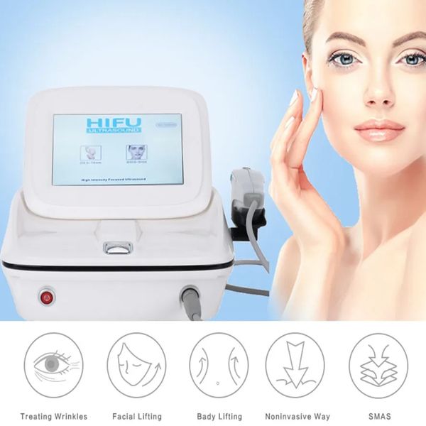 Récupérez votre jeunesse: Protable 4D HIFU Produits de levage de la peau Efficace pour le contour du visage Machine à ultrasons pour le levage de la peau Anti-rides Rajeunissement de la peau Blanchiment