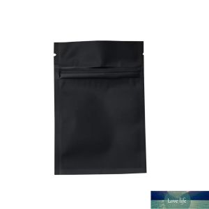 Reclosable Matte Black Mylar Foly Bag Hersluitbare Zip Lock Aluminium Foly Foil Grade Pakketzakken met traan inkeping Groothandel 200 % 8*12 cm
