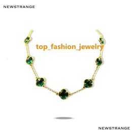 Recommander collier de mode personnalisé dame trèfle à quatre feuilles plaqué or chaîne en acier inoxydable bijoux pour femmes livraison directe Dhujd
