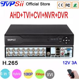 Enregistreur 1080p CCTV CAME 1080N 16CH 16 Channel Face Detection Hybrid 6 in 1 WiFi XVI NVR TVI CVI AHD DVR SURVEILLANCE Recordance vidéo