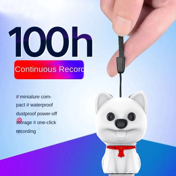 Mini enregistreur vocal activé par un chien de dessin animé, 128 go, petit pendentif corporel, enregistrement sonore, Dictaphone, 4 go 64 go, lecteur MP3 pour étudiant