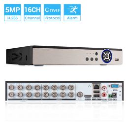 Recorder 16 kanalen CCTV DVR 5MPN 5in1 AHD TVI CVI CVBS IP Camera Hybride Digitale videorecorder Secuirty System Remote Access H.265