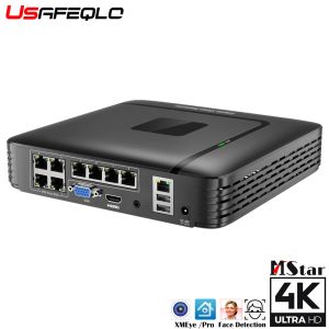 Enregistreur 4K 8MP Ultra HD Poe NVR Recordier vidéo H.265 4 / 8CH 48V pour PoE IP Camera System CCTV P2P Network Security Support Camera