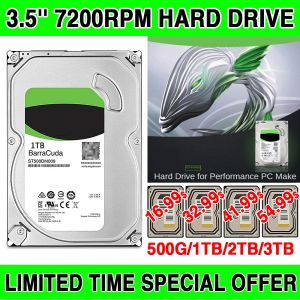 Enregistreur 500 Go 1000g 3.5'''inch 1T 2T 3T 4T Internal Mécanique Disque dur Disk Disk SATA3 64M 6 Go 7200rpm Monitor CCTV DVR NVR PC ordinateur