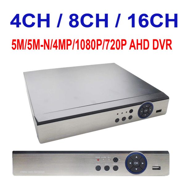 Registrador 5M AHD Hybrid DVR 4CH 8CH 16CH 5MP 4MP 1080N 720P Video Vigilancia Seguridad CCTV Recorder HD para analógica AHD CVI TVI IP Camera