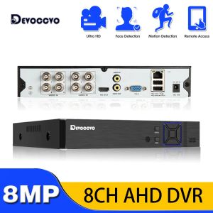 Recorder 8MP 4K Video Surveillance AHD DVR Audio Face Detectie 8ch 8 Channel Hybrid DVR NVR 6 In 1 H.265+ XVI TVI CVI NVR AHD DVR XMEYE