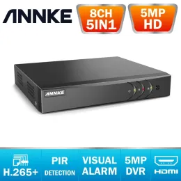 Recorder Annke 8ch 5MP Lite 5in1 HD TVI CVI AHD IP Security DVR Recorder H.265+ Video Recorde E -mail Alert Motion Detectie