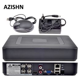 Recorder Azishn 4ch AHD DVR AHDNH 1080N DVR Surveillance 5 in 1 AHDM TVI CVI CVBS 960H MINI HYBRIDE VEILIGHEID CCTV DVR HDMI DVR NVR NVR NVR NVR NVR NVR