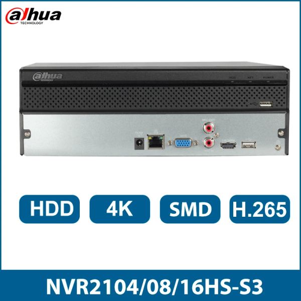 Enregistreur Dahua NVR 4/8/16Channels Compact 1U 1HDD ONVIF Sécurité Protection NVR2104HSS3 NVR2108HSS3 NVR2116HSS3 Recordance vidéo réseau