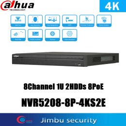 Enregistreur Dahua NVR 8CH 4K NVR52088P4KS2E 8POE P2P 4K SMART H.265 AI SZUKAJ WYKRYWANIE Twarzy Wideo CCTV Nadzoru Rejestrateur