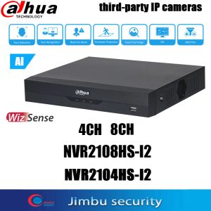 Registrador dahua nvr dvr 4ch nvr2104hsi2 8ch nvr2108hsi2 wykrywanie twarzy i uznanie 1u 1hdd wizsense wideo rejestrator sieciowy