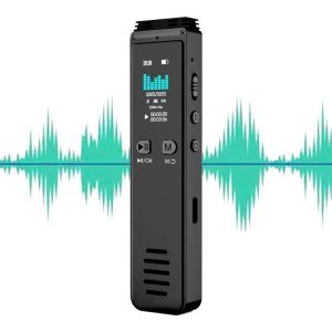 Enregistreur Enregistreur vocal numérique 32 Go HD Réduction du bruit Enregistreur stéréo Activer Enregistreur avec lecture USB Dictaphone rechargeable USB