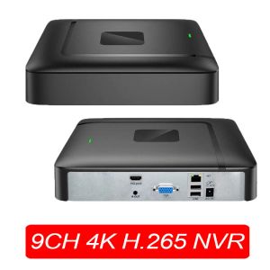 Enregistreur de détection de face ONVIF H.265 HEVC 8CH 9H 4K CCTV MINI NVR pour 8MP / 5MP 4K IP CAMERA VIDÉO VIDÉO RETROCORE P2P pour le système CCTV